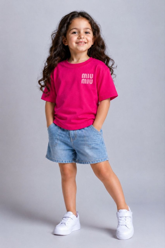 تیشرت تک پسرانه دخترانه miu miu میو میو جنس نخ پنبه درجه یک