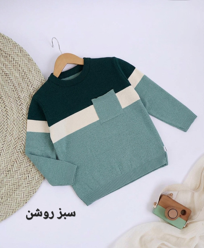 بلوز پسرانه طرح پرچمی جنس بافت نخ باتو درجه یک